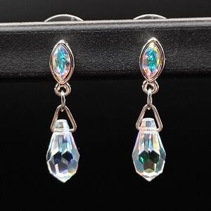 Swarovski Aurora Borealis Crystal Drop Earrings
